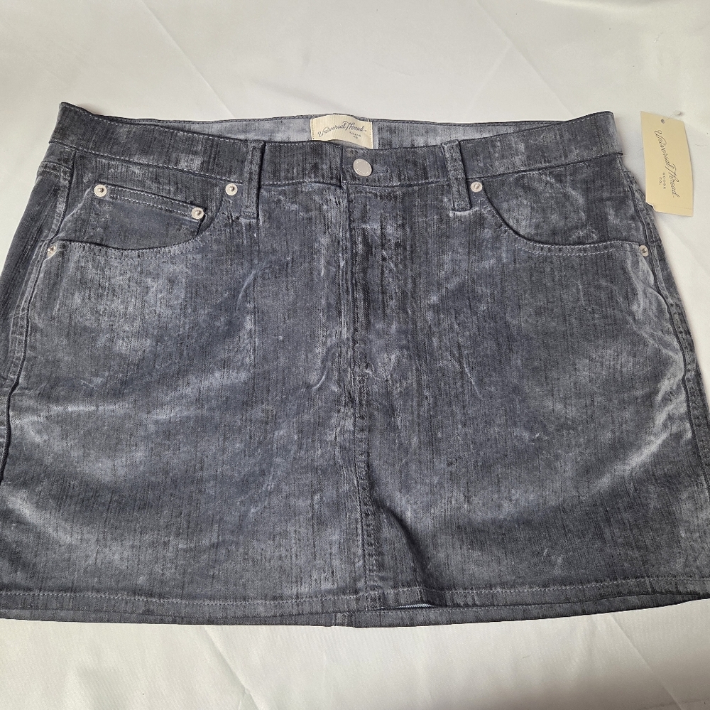 Universal Thread Denim Mini Skirt Blue Gray 14